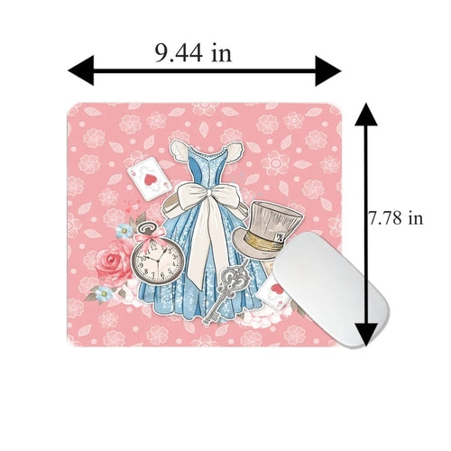 Wonderland Pattern Non-Slip Computer Mousepad Mouse Pad