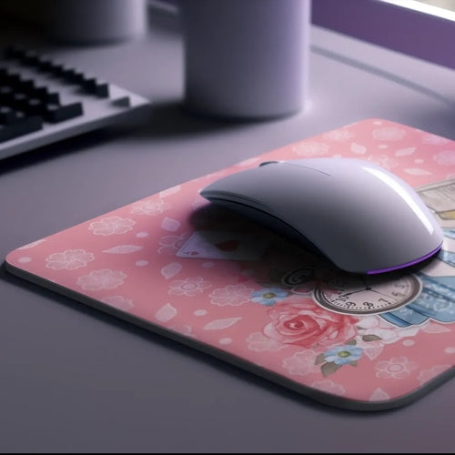 Wonderland Pattern Non-Slip Computer Mousepad Mouse Pad