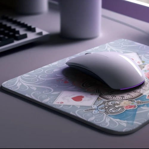 Wonderland Pattern Non-Slip Computer Mousepad Mouse Pad