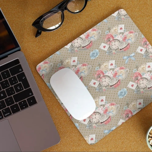 Wonderland Pattern Non-Slip Computer Mousepad Mouse Pad