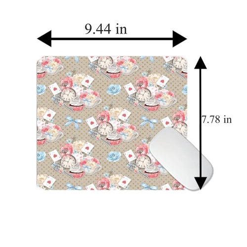 Wonderland Pattern Non-Slip Computer Mousepad Mouse Pad