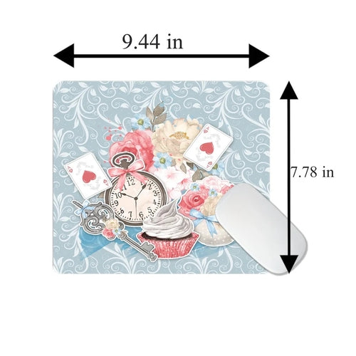 Wonderland Pattern Non-Slip Computer Mousepad Mouse Pad